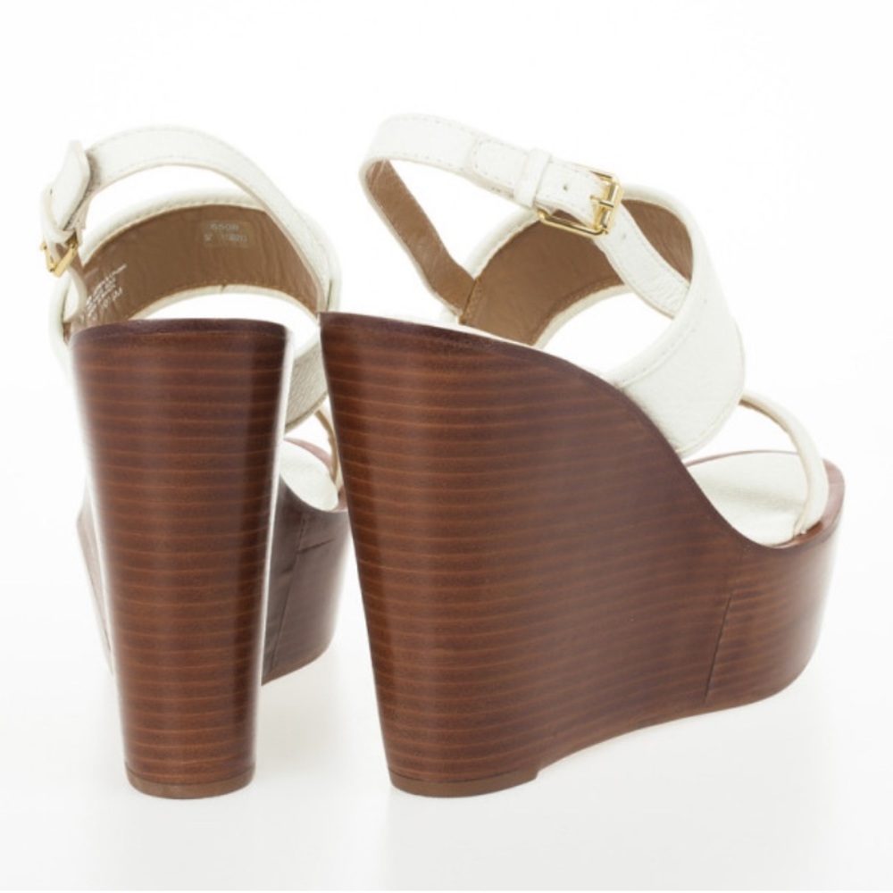 ❌❌❌SOLD Tradesy❌❌❌Tory Burch Selma Wedge White - Picture 4 of 8